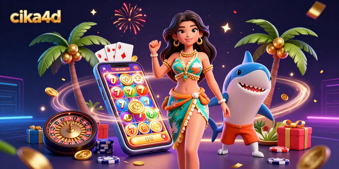 Play exciting slots with cika4d featuring captivating characters and casino elements.