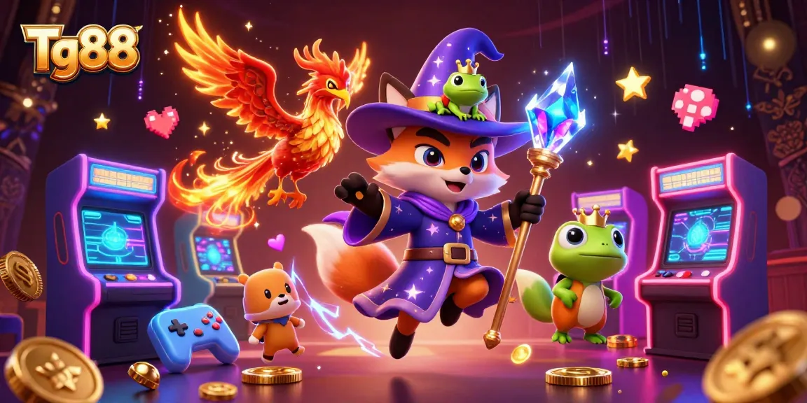 Tg88 offers players thrilling casino experiences with magical characters and vibrant game elements.
