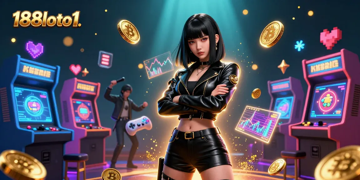 Experience thrilling gameplay with 188loto1 in a vibrant casino-themed 3D illustration.