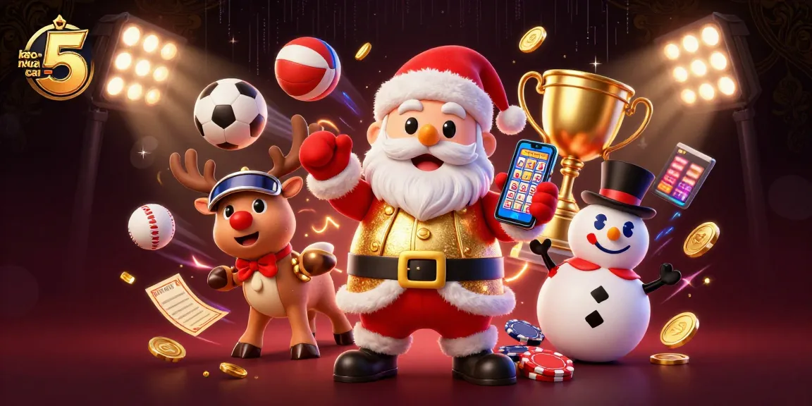 Engage with keo nha cai 5 as Santa bets on exciting jackpot slots with dynamic sports elements.