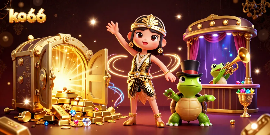 Engage with casino experiences at ko66, showcasing a dynamic illustration of gambling excitement.