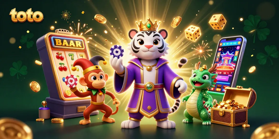 Experience thrilling gameplay at toto with vibrant slot machines, playful characters, and a lively atmosphere.