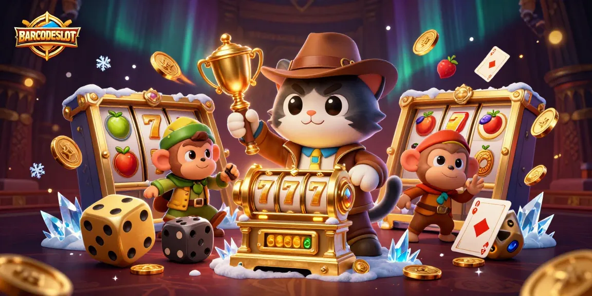 Join the excitement at BARCODESLOT with a cat archaeologist uncovering slot treasures in a vibrant temple scene.