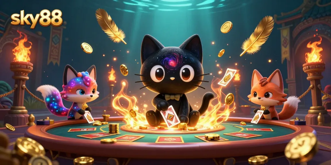 Experience thrilling gameplay at sky88 with captivating cosmic casino characters and elements.