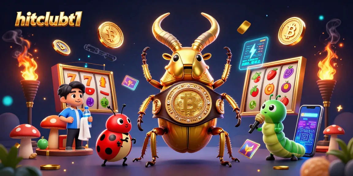 Engage in the excitement of hitclubt1 with vibrant slot reels and fierce competition in this rich 3D casino illustration.
