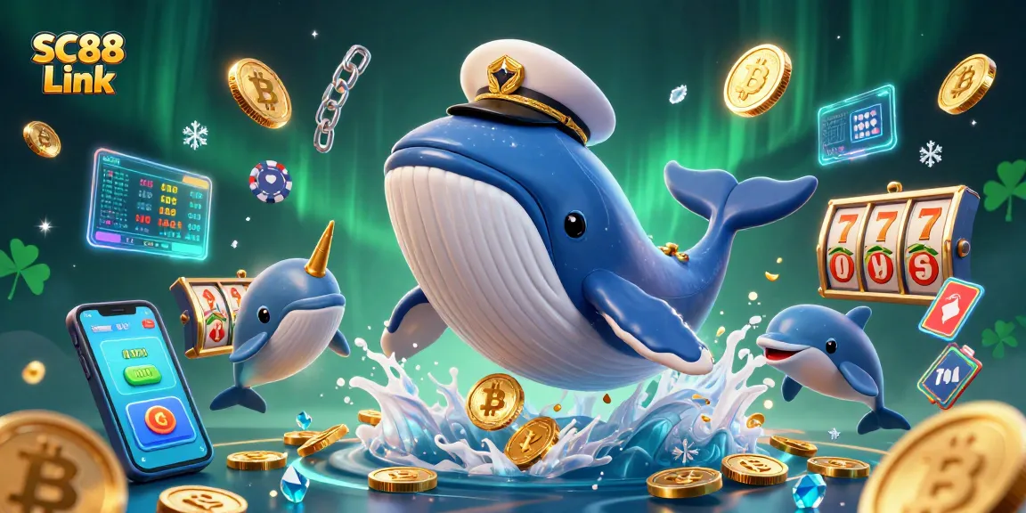 Engage with thrilling casino action at SC88 Link, featuring vibrant 3D characters and dynamic slots illustration.