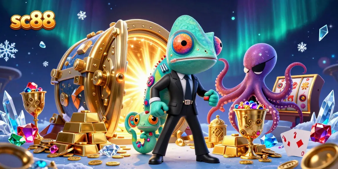 Experience thrilling gameplay with sc88, featuring colorful characters and vibrant casino elements in a lively scene.
