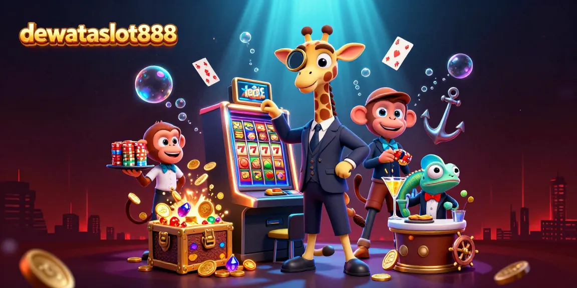 Mainkan slot gacor di dewataslot888 bersama hirola, valet monyet, dan bartender chameleon.