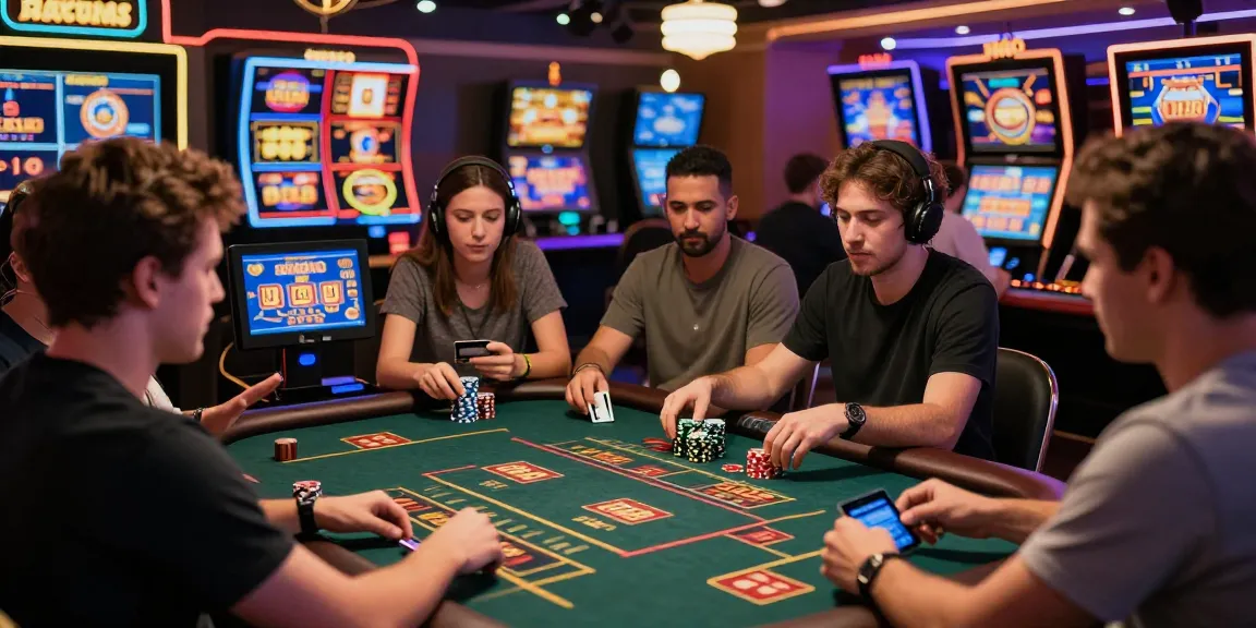 Credit card casinos offering diverse gaming options at thegbhouse.co.uk showing players enjoying slots.