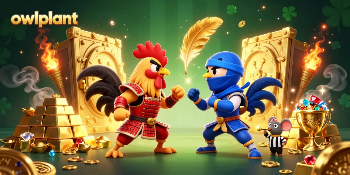 Experience the thrilling showdown of cartoon fighting roosters as owlplant brings excitement to casino battles!