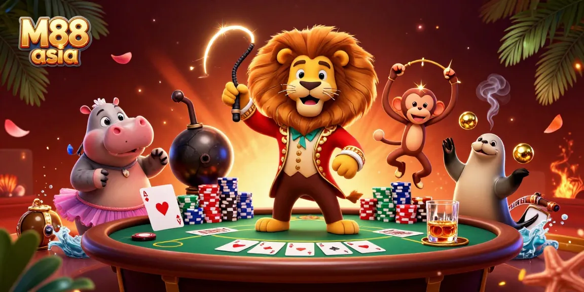 Experience thrilling gameplay at M88 asia with vibrant casino elements and dynamic characters.