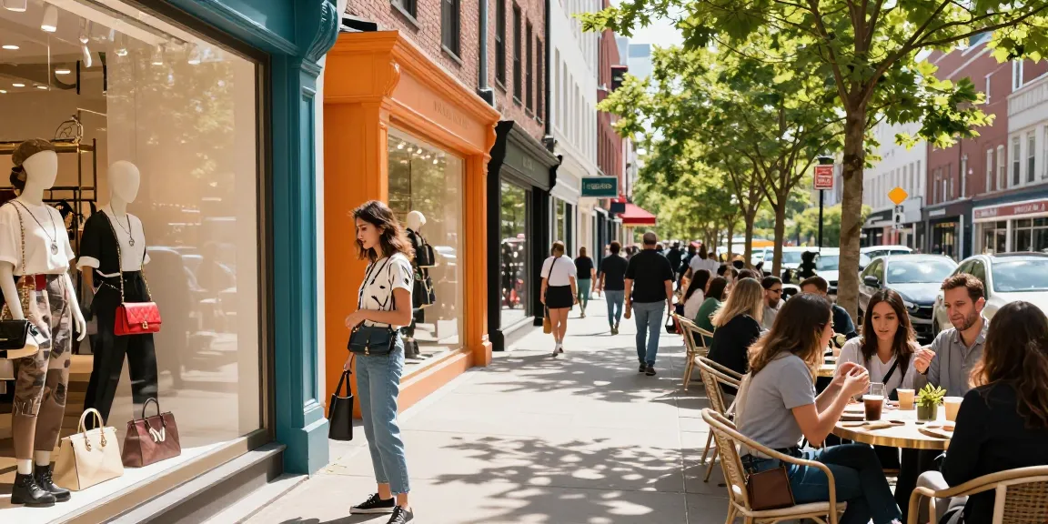 Stylish woman exploring 레플리카 쇼핑몰 in vibrant urban setting, embodying modern fashion trends.