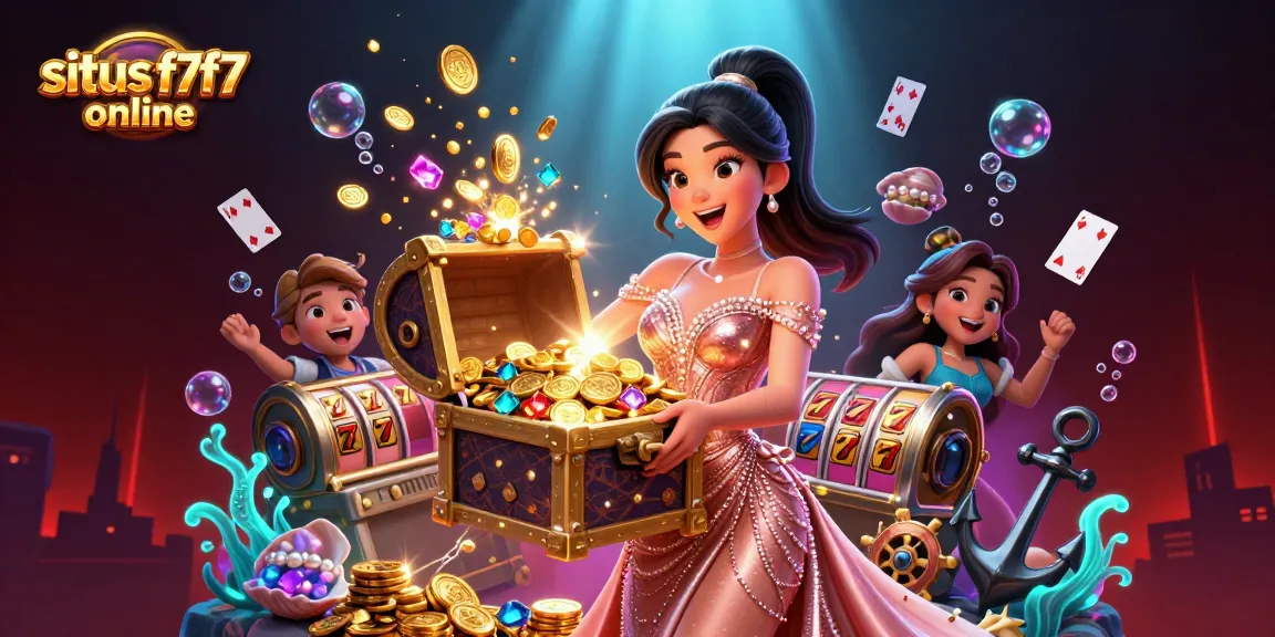 Experience the excitement of situs f7f7 online with vibrant gaming elements and treasures.
