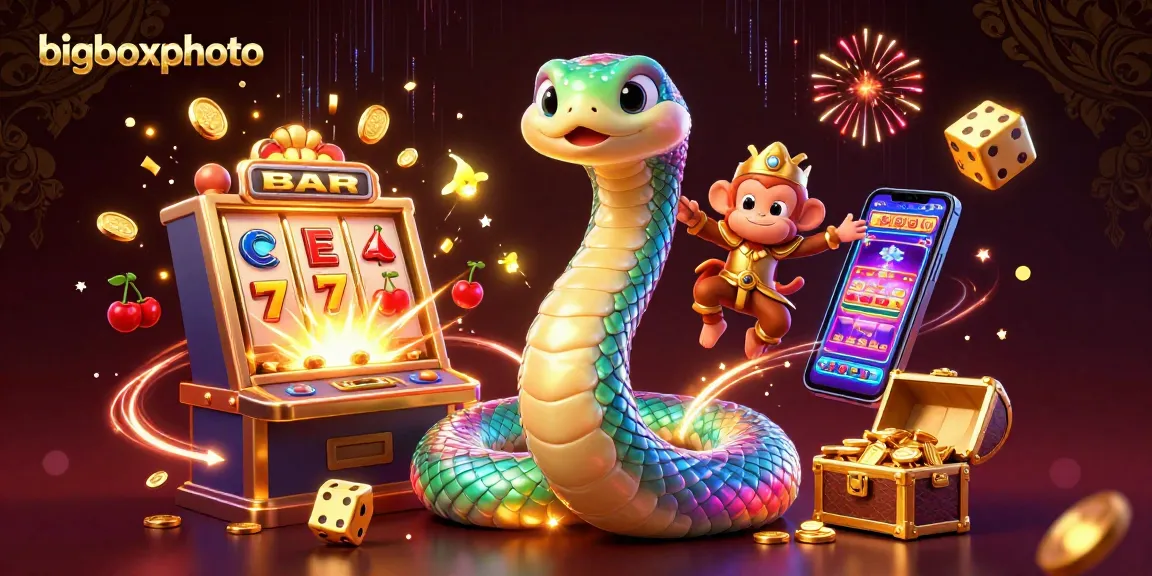 Experience the thrill of bigboxphoto's casino games through a vibrant 3D illustration of a colorful jackpot!