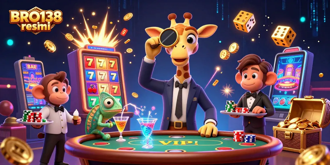 Experience the thrilling world of BRO138 resmi with dynamic casino elements and vibrant characters.