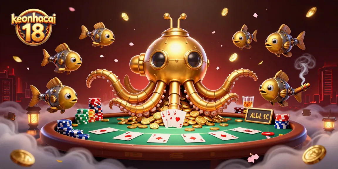 Engage with keonhacai 18: Dive into poker and win big amidst a treasure of gold coins.