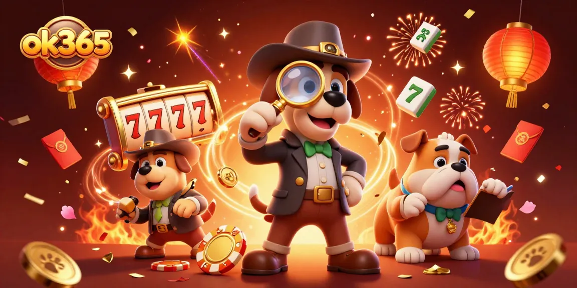 Engage with ok365's thrilling casino action featuring poker chips and festive elements.