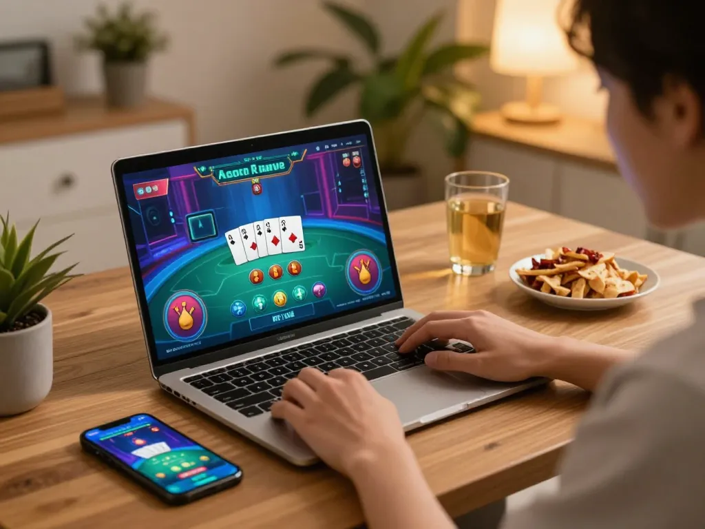 Phiên chơi game hấp dẫn để tạo tài khoản đá gà thomo tại nhà, thể hiện giao diện cược sống động và không gian thoải mái.