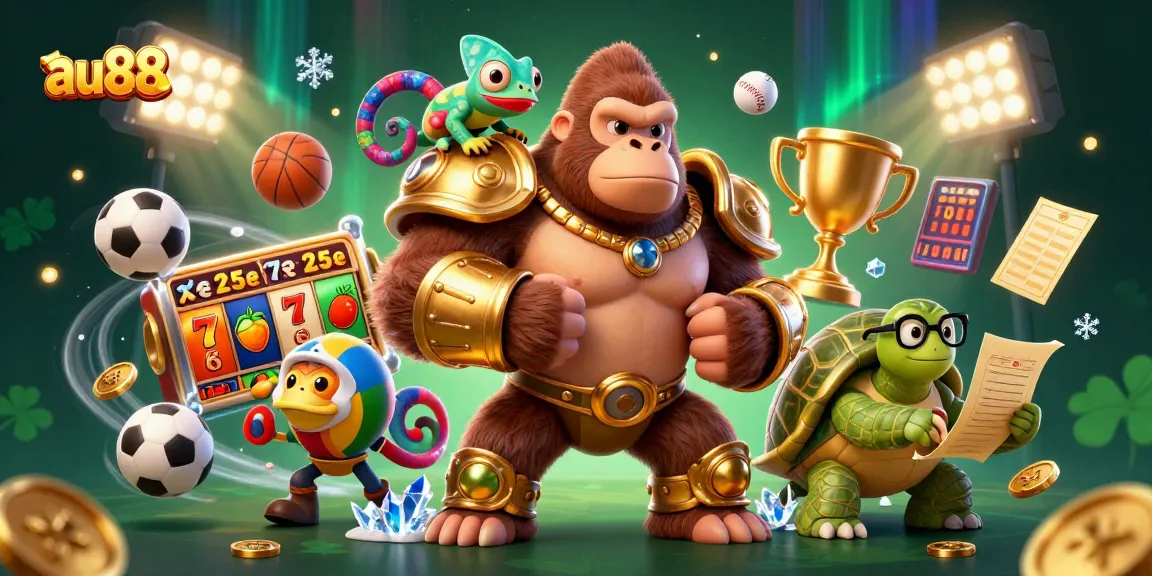 Win big with au88 at an exciting online gambling environment featuring dynamic characters and vibrant casino elements.