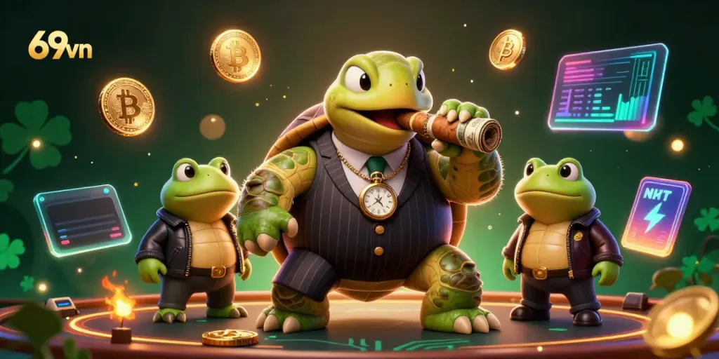 Win big at 69vn with this lively 3D casino scene showcasing the vibrant characters and exciting gaming elements.