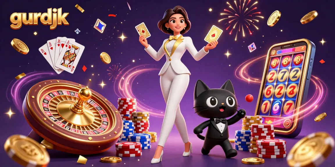 Engage with gurdjk and slide into the world of glamorous casino games featuring a stylish woman and a tuxedo cat.