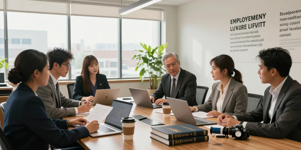 Philadelphia Employment Lawyer team collaborating in a modern law office environment, showcasing dedication to client-focused legal practices.