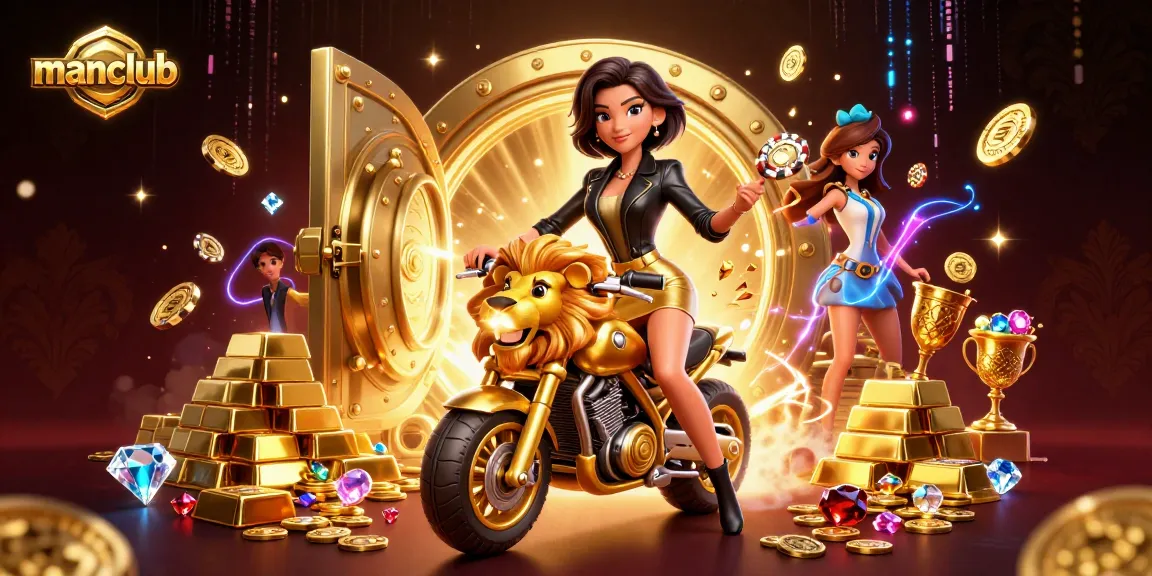 Experience high-stakes excitement at manclub with vibrant gambling elements and dynamic characters.