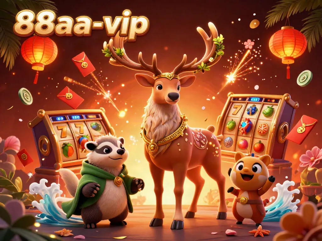 Experience the thrill of winning at 88aa-vip with vibrant golden mistletoe and game elements!