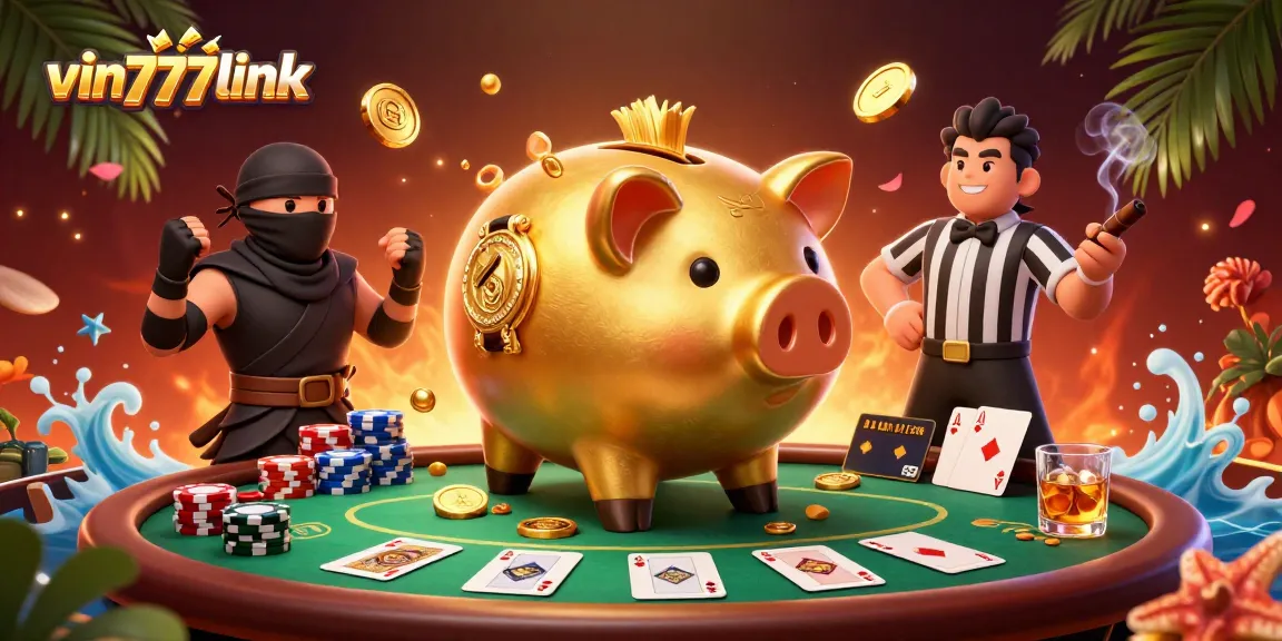 Experience the thrill of gaming with vin777link's dynamic online casino action featuring lively characters.
