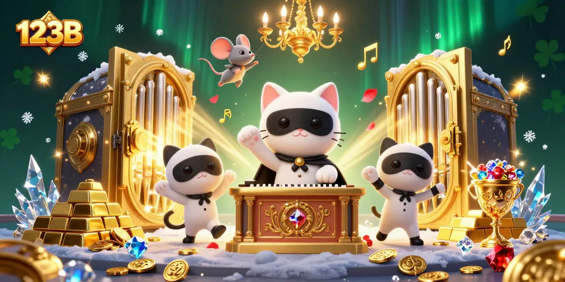 Experience big wins at 123B with a stunning 3D casino illustration showcasing excitement and treasures.