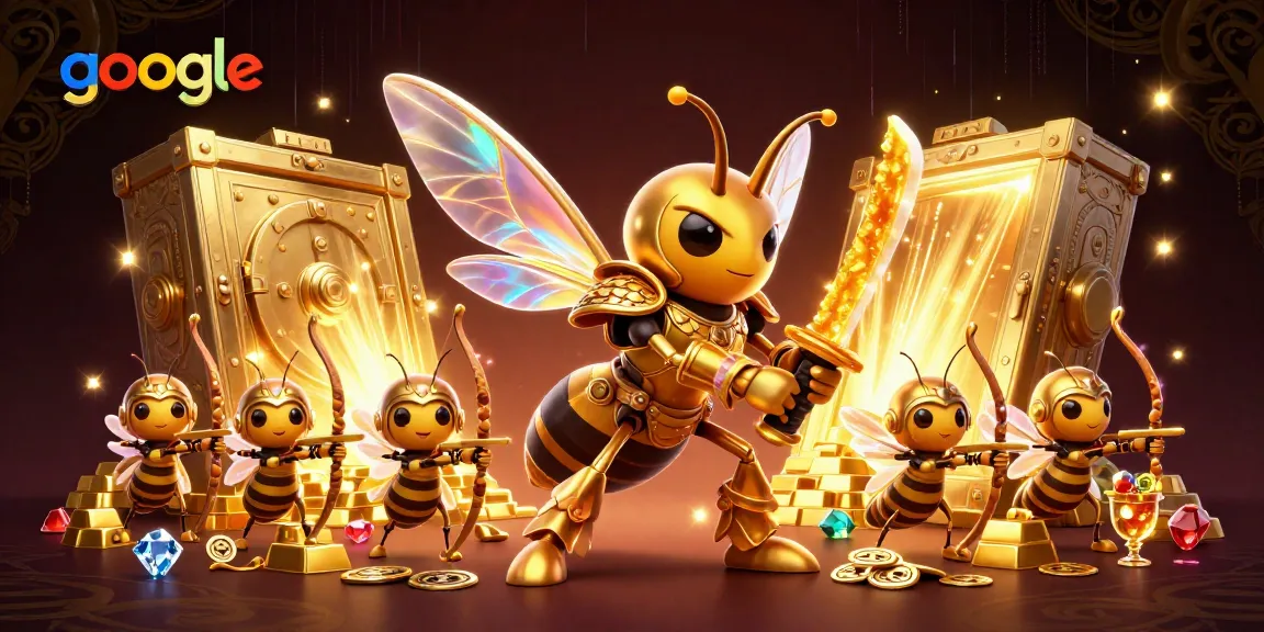 Masuki permainan google dengan raja lebah emas berperisai samurai, siap untuk strategi jackpot!