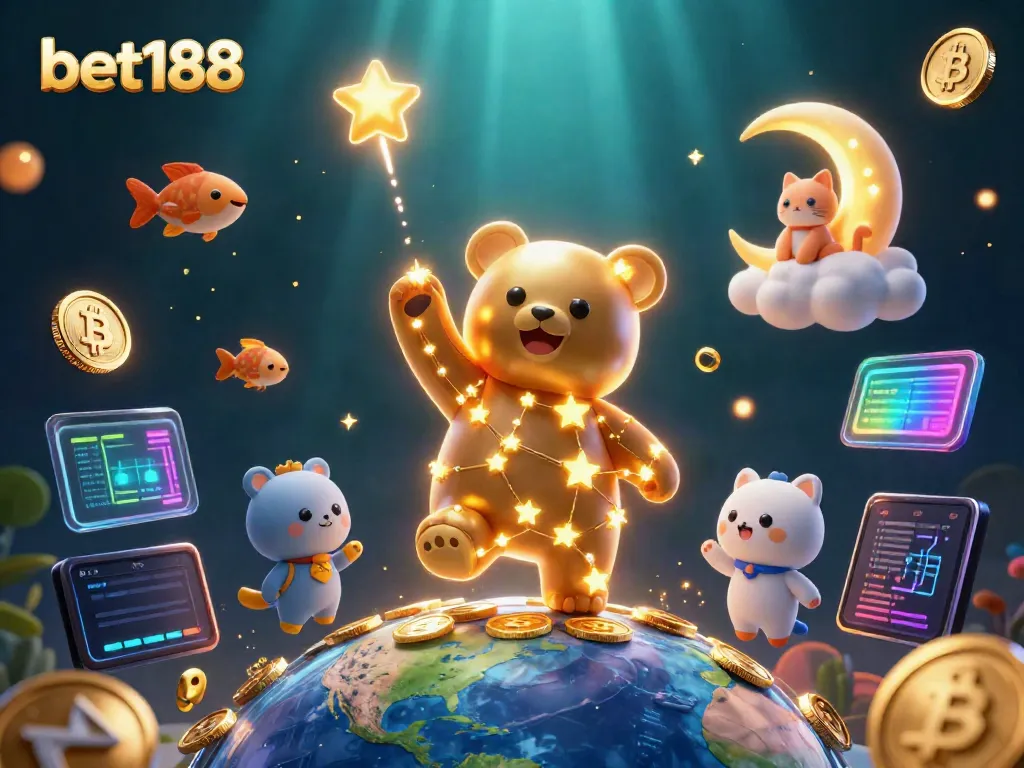Experience thrilling wins at bet188 with stunning casino-themed cosmic elements and rich colors.