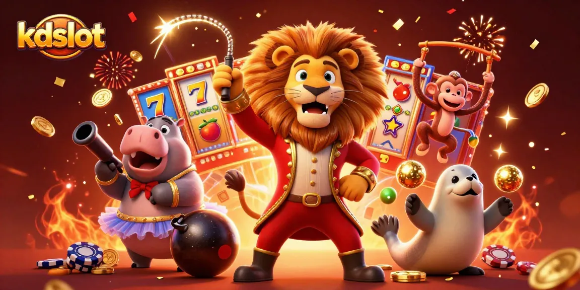 Experience thrilling moments with kdslot as cartoon characters celebrate casino excitement in a vibrant scene.