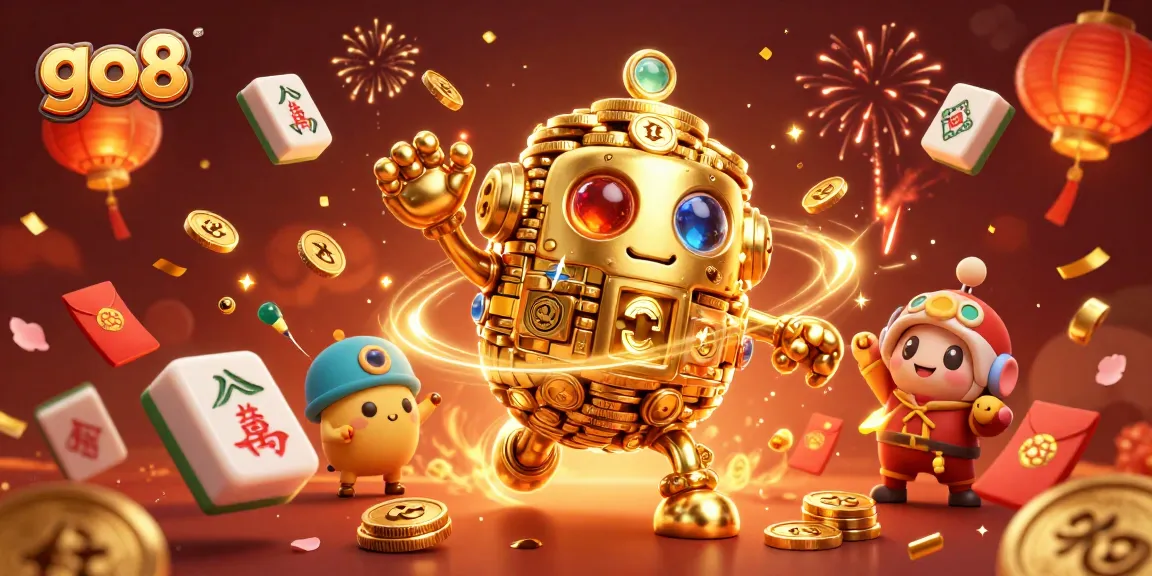 Engage with go8's thrilling casino adventures featuring a golden golem and festive game elements.