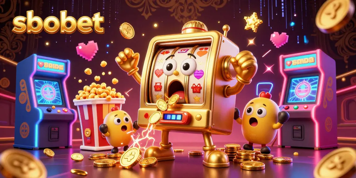 Experience thrilling sbobet wins with our vibrant golden slot machines celebrating jackpots and fun arcade elements.