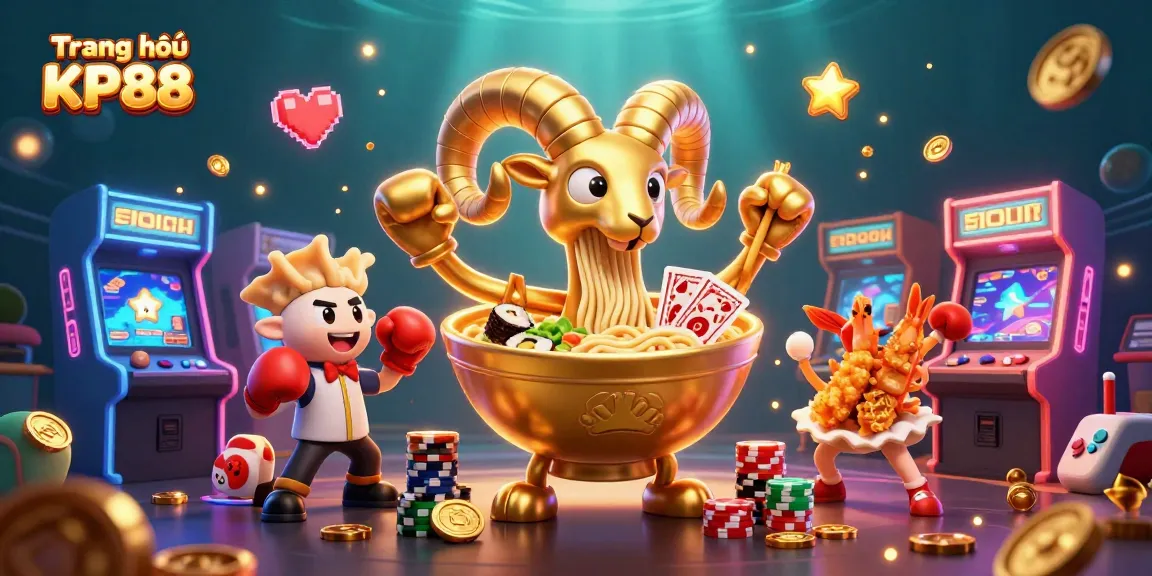 Win big at Trang chủ KP88 with a fun-filled casino-themed adventure, featuring a giant ramen bowl and sushi dealers.