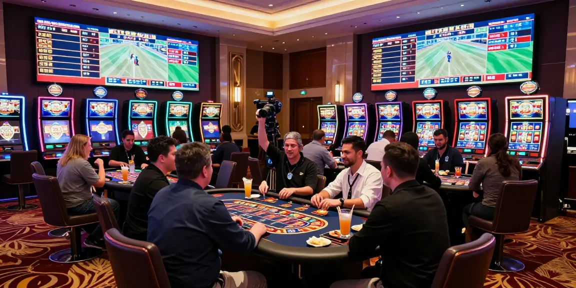 Exciting gambling atmosphere at a casino featuring bl 555 with vibrant games and enthusiastic players.
