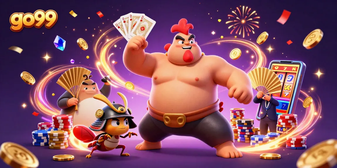 Experience exciting gameplay with go99 at this vibrant casino scene featuring dynamic characters and gaming elements.