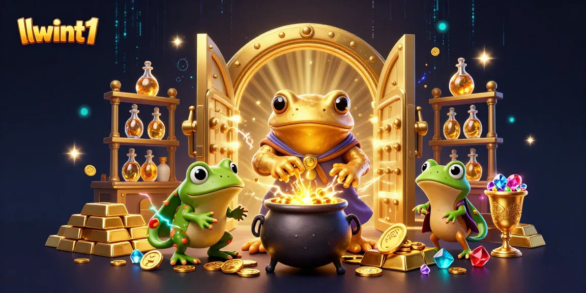 Engage with thrilling adventures at llwint1 with a vibrant 3D alchemist scene filled with golden treasures.