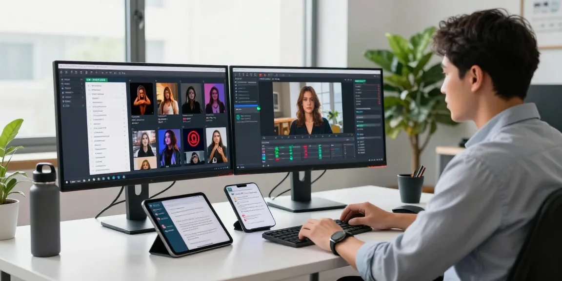 AI image detector in action at a content moderation desk analyzing images for safety and compliance.