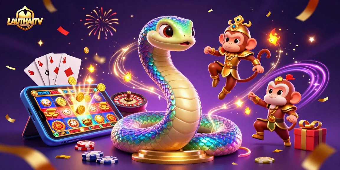 Join the thrilling action at LAUTHAITV with lively gaming elements and vibrant character interactions.