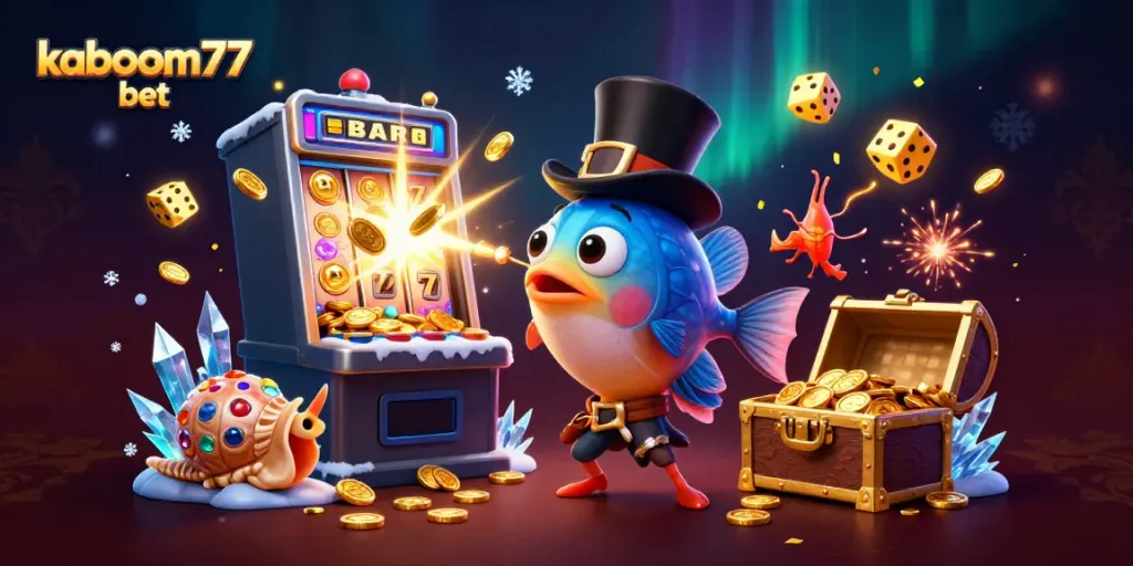 Experience kaboom77 bet with an engaging 3D casino scene featuring lively characters and vibrant game elements.