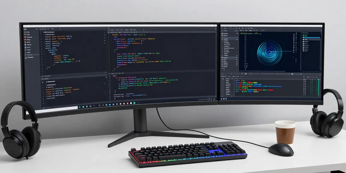 ae888black software development workspace featuring coding tools and AI technology.