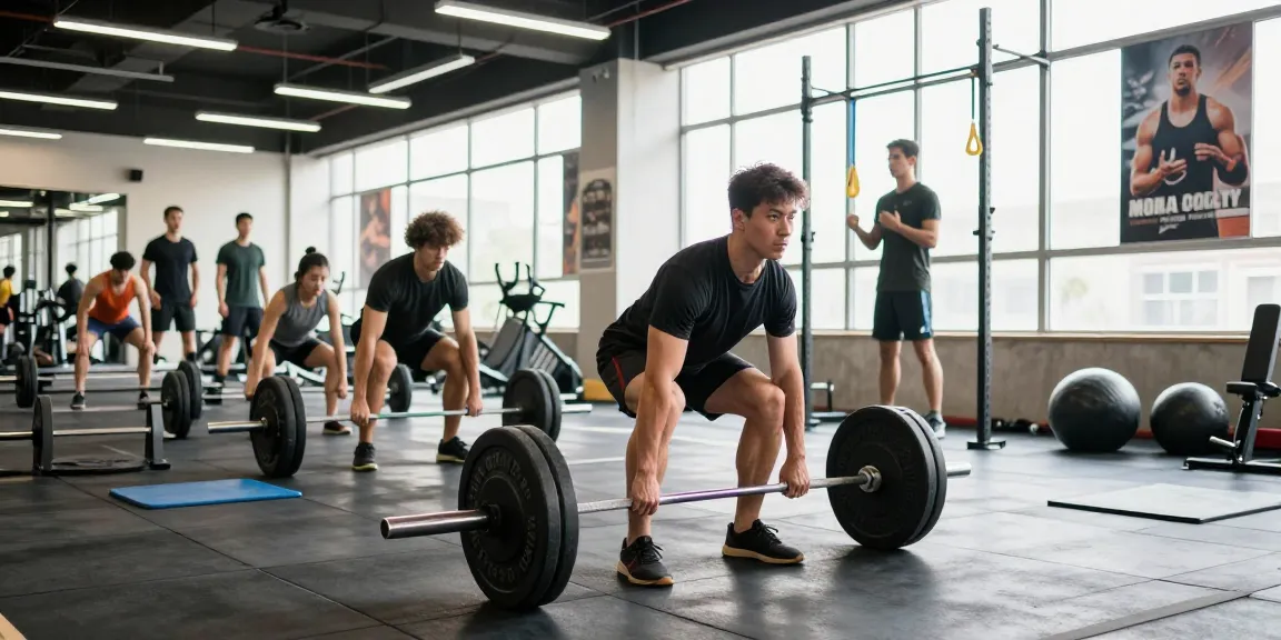 Einzigartige Pharma-Steroide, die in einem dynamischen Fitnessstudio-Setting präsentiert werden, wobei Krafttraining und Fitnesskultur hervorgehoben werden.