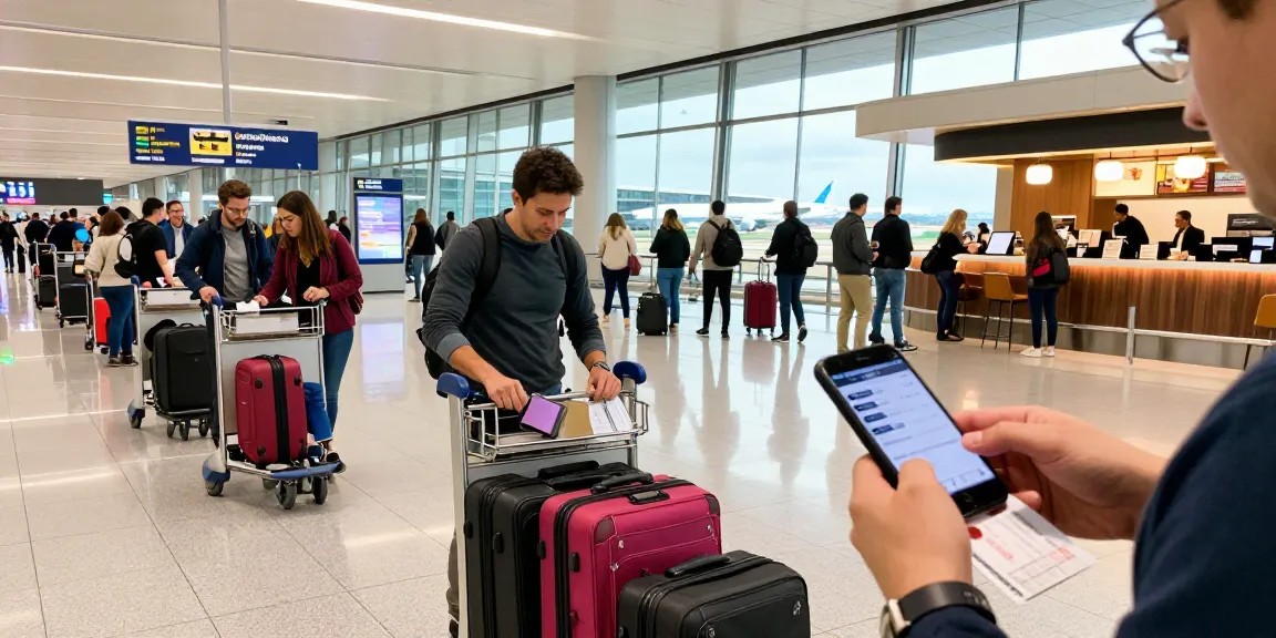 Experience seamless travel with https://valken.legal/services/pre-travel-check at a lively airport.