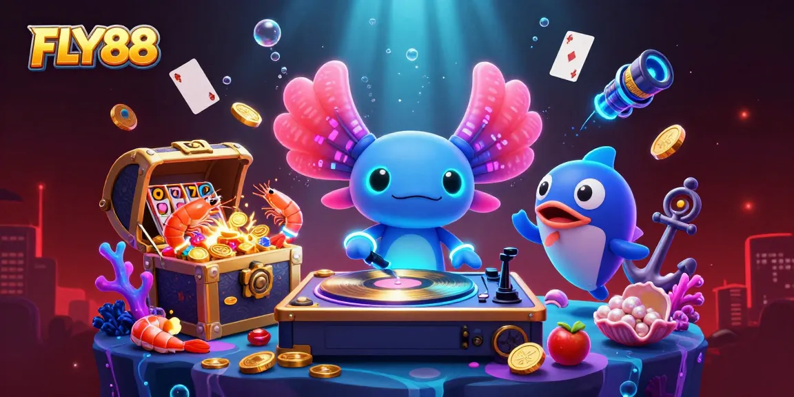 Play exciting slot games with FLY88's vibrant and engaging underwater casino scene, featuring thrilling jackpots.