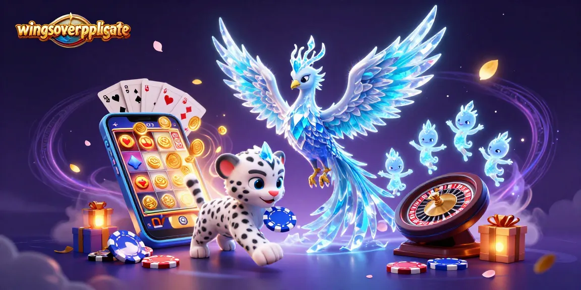 Engage with wingsoverapplegate’s vibrant gaming scene featuring an ice phoenix and poker elements.