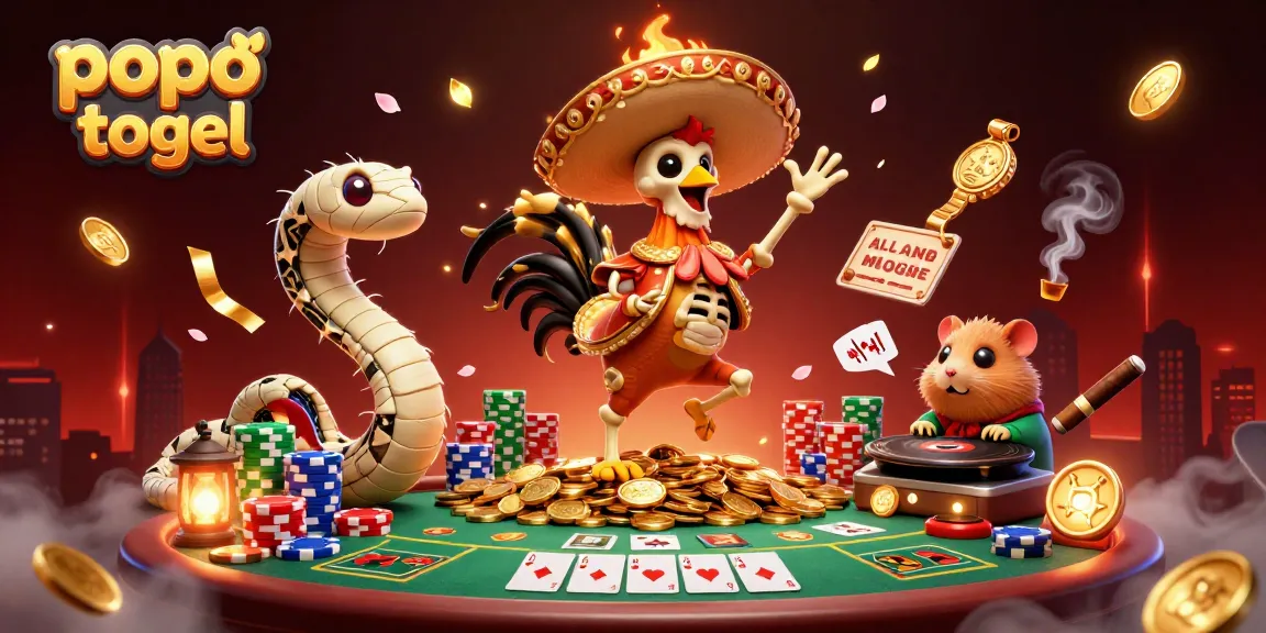 Experience the excitement of popo togel with dynamic gaming elements and vibrant characters in a festive scene.