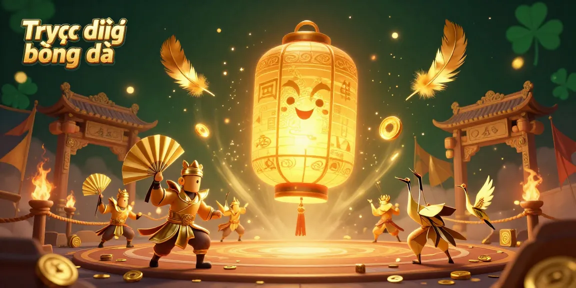 Experience Trực tiếp bóng đá with vibrant characters and dynamic gambling elements in a 3D illustration.