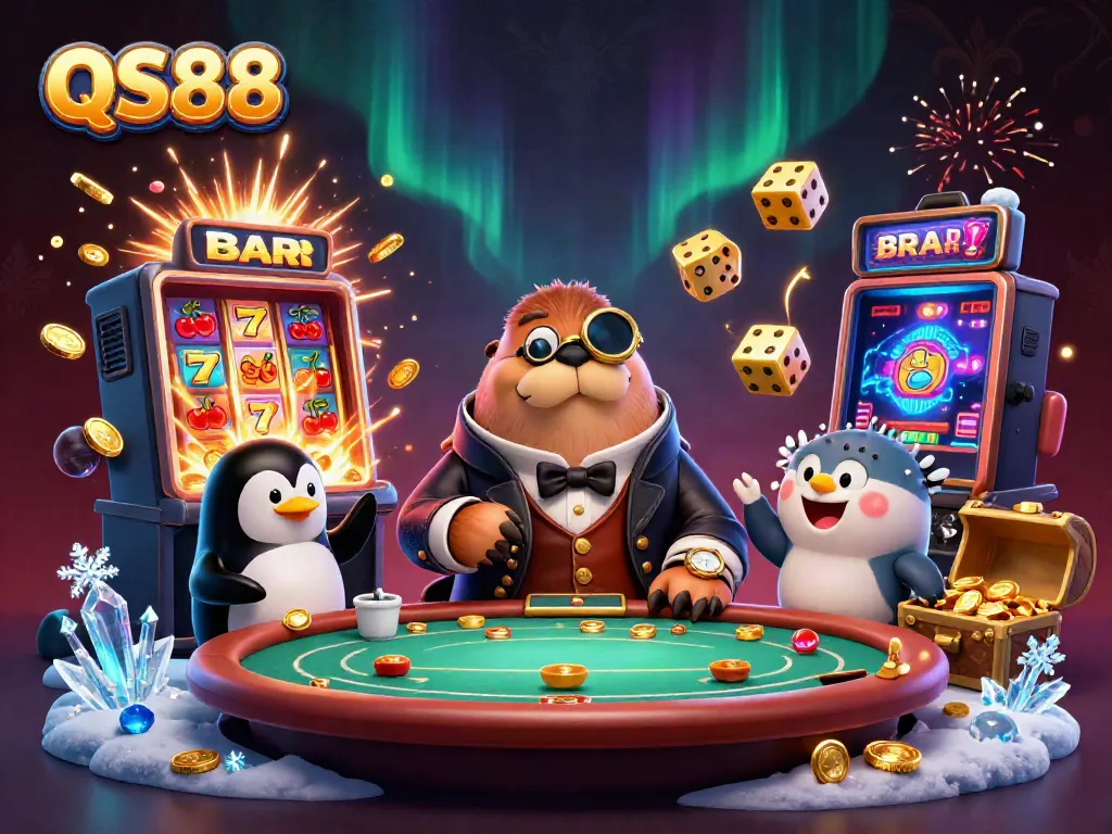 Experience the thrilling underwater poker atmosphere at QS88 with 3D characters and dynamic casino elements.